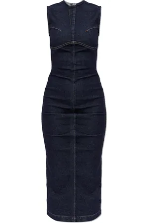 Sportmax Kjole, Dame, Blå, S, Denim, Denimkjole Geranio