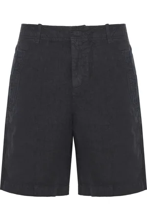 ELEVENTY Shorts, Herre, Blå, W33, Linen Shorts med Lommer