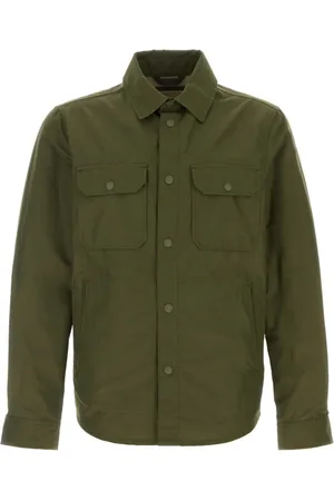 Woolrich Skjorte, Herre, Grøn, L, Bomuld, Olivengrøn Bomuldsblandingsblazere Veste