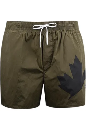 Dsquared2 Badetøj, Herre, Grøn, XL, Uld, Khaki Badedragt i Teknisk Materiale
