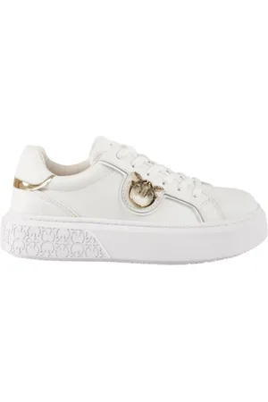 Pinko Sko, Dame, Hvid, 40 EU, Uld, Stilfulde Sneakers i Pink