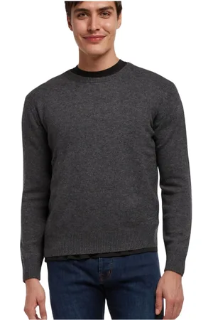 Brooks Brothers Strik, Herre, Grå, XL, Uld, Uld og Kashmir Crew-Neck Sweater