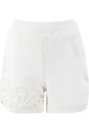 ERMANNO SCERVINO Shorts, Dame, Hvid, S, Bomuld, Lyse Hvide Shorts med Blondeindsats