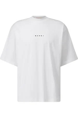 Marni Top, Herre, Hvid, L, Bomuld, Logo T-shirt