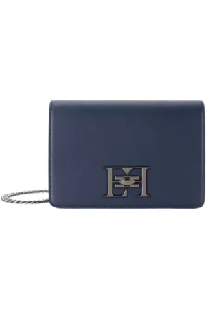 Elisabetta Franchi Taske, Dame, Blå, ONE SIZE, Uld, Stilfuld skuldertaske