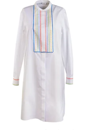Loro Piana Kjole, Dame, Hvid, XS, Bomuld, Skjortekjole