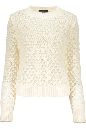 Fabiana Filippi Strik, Dame, , 2XL, Uld, Strikket Åbenmønstret Langærmet Sweater