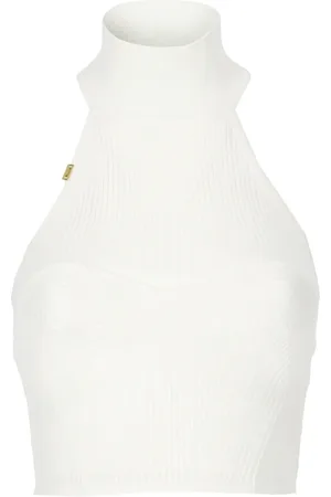 Elisabetta Franchi Top, Dame, , L, Polyester, Ærmeløs top med bred halsudskæring