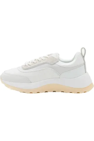 Calvin Klein Sko, Dame, Hvid, 38 EU, Hvide 2-Delt Runner Sneakers