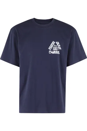 Edwin Top, Herre, Blå, L, Bomuld, Blå T-shirt Enjoy EMC Print