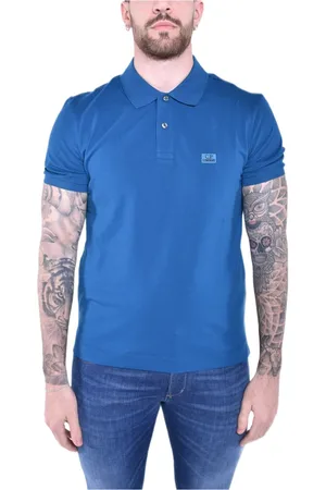 C.P. Company Top, Herre, Blå, 2XL, Bomuld, Stretch Piquet Slim Polo Shirt