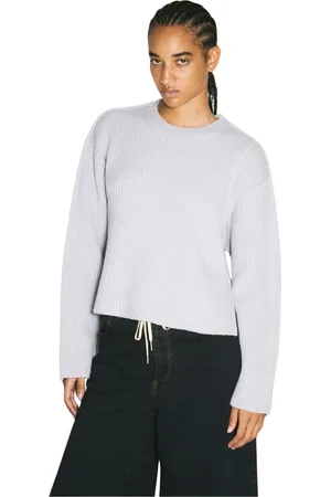 Marni Strik, Dame, Grå, 2XS, Uld, Uldstrikket Crewneck Sweater