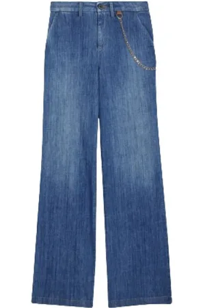 Liu Jo Jeans, Dame, Blå, W26, Denim, Højtaljede Nye Flare Denim Jeans