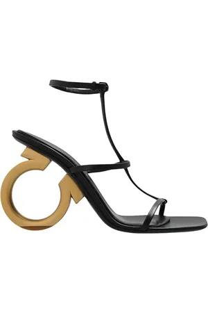 Salvatore Ferragamo Sko, Dame, Sort, 35 1/2 EU, Uld, Elina Hælede Sandaler
