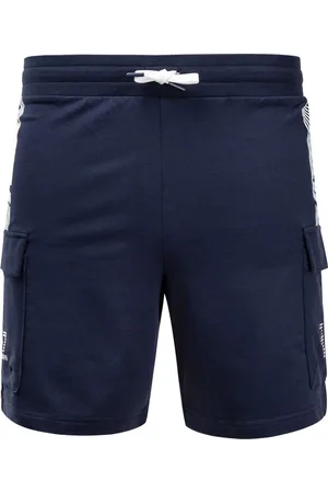 EA7 Shorts, Herre, Blå, 2XL, Bomuld, Sweat Shorts