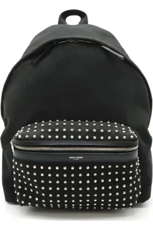 Saint Laurent Pre-owned, Dame, Sort, ONE SIZE, Tyl, Pre-owned Canvas rygsaekke