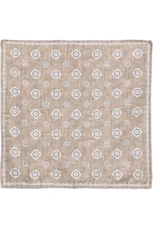 Brunello Cucinelli Tilbehør, Herre, Brun, ONE SIZE, Pocket Square