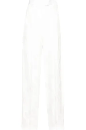 The Attico Bukser, Dame, Hvid, 2XS, Satin, Logo Bukser