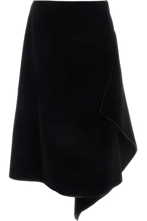 DRIES VAN NOTEN Nederdel, Dame, Sort, S, Elegant sort velourskørt