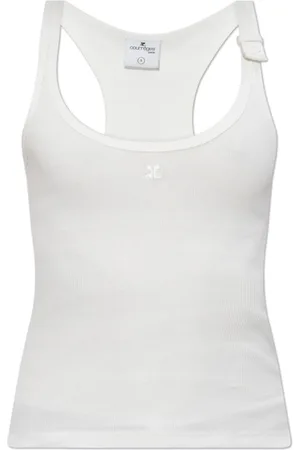 Courrèges Top, Dame, Hvid, S, Bomuld, Strappy Top