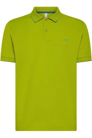 sun68 Top, Herre, Grøn, 3XL, Bomuld, Grøn Polo med Krave Detalje