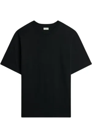 DRIES VAN NOTEN Top, Herre, Sort, S, Bomuld, Sort bomulds T-shirt med rund hals