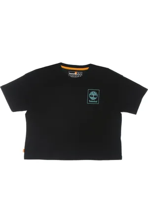 Timberland Top, Dame, Sort, S, Bomuld, Sort Graphic Tee med korte ærmer