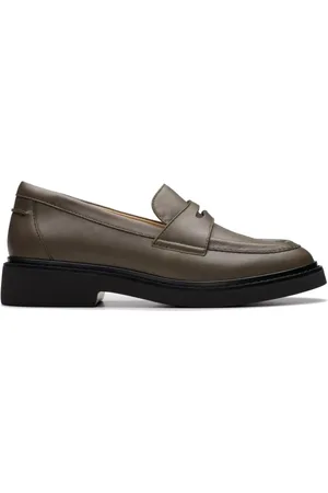 Clarks Sko, Dame, Grøn, 36 EU, Læder, Grønne Slip-On Loafers Splend Edge
