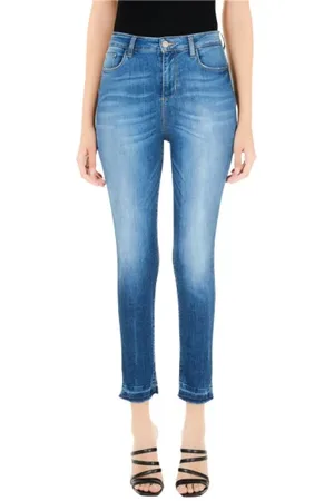 Liu Jo Jeans, Dame, Blå, W28, Bomuld, High-waisted Skinny Jeans