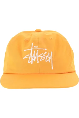 STUSSY Tilbehør, Herre, Gul, ONE SIZE, Bomuld, Bomuld Baseball Hat med Logo Detalje