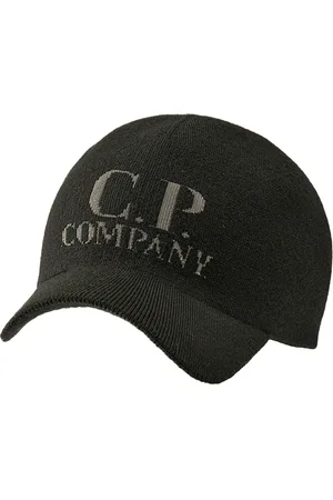 C.P. Company Tilbehør, Herre, Sort, XL, Uld, Merinould Logo Hue