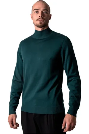 Drykorn Strik, Herre, Grøn, 2XL, Uld, Turtleneck
