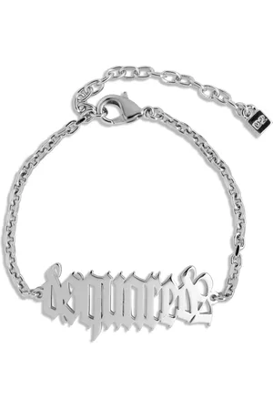Dsquared2 Tilbehør, Herre, Grå, ONE SIZE, Gothic Armbånd med Logo Detalje