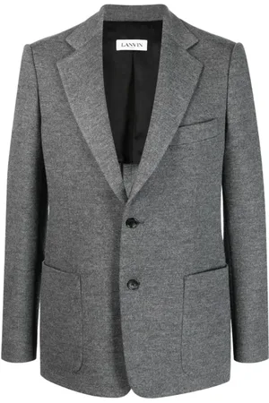 Lanvin Jakke, Herre, Grå, XL, Uld, Single-Breasted Suit Jacket