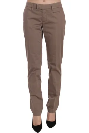 Dondup Bukser, Dame, Brun, W31, Bomuld, Brune Straight Cut Bukser
