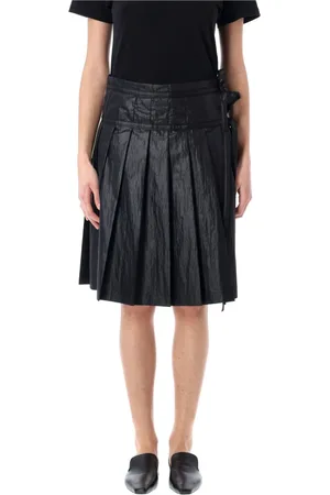 Low Classic Nederdel, Dame, Sort, S, Tyl, Sort Plisseret Lynlås Nederdel Blank Stof