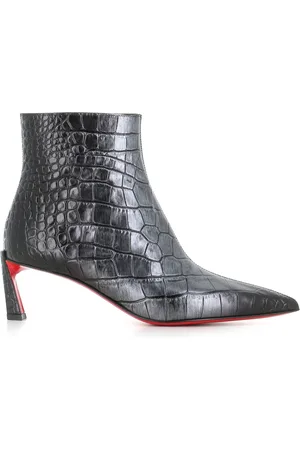 Christian Louboutin Sko, Dame, Sort, 39 EU, Læder, Sort læder ankelstøvle