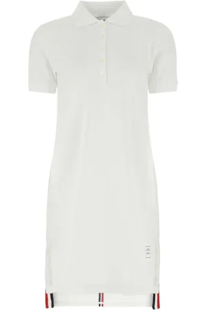 Thom Browne Kjole, Dame, Hvid, 3XS, Bomuld, Polo Shirt Kjole