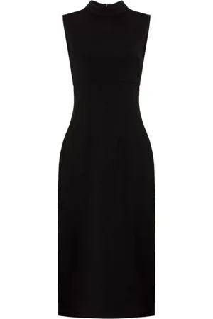 Roberto Cavalli Kjole, Dame, Sort, L, Ærmeløs kjole med mock neck