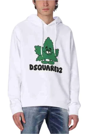 Dsquared2 Sweathshirts & Hoodies, Herre, Hvid, M, Felpa Hoodie