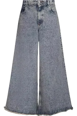 Marni Jeans, Dame, Blå, S, Bomuld, Wide Leg Jeans