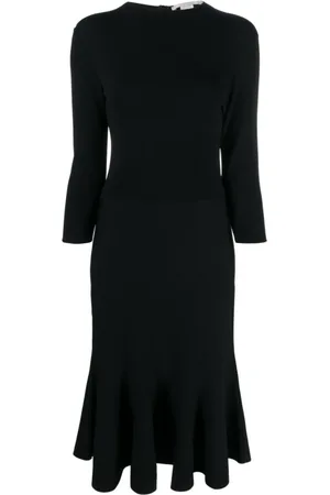Stella McCartney Kjole, Dame, Sort, M, Sort Logokjole med Rund Hals