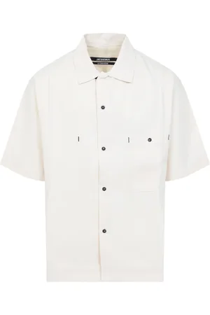 Jacquemus Skjorte, Herre, Hvid, M, Bomuld, Neutral Bomuld Skjorte Stilfuld Lagdeling
