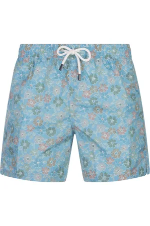 FEDELI Badetøj, Herre, Flerfarvet, XL, Blå Blomstrede Badeshorts