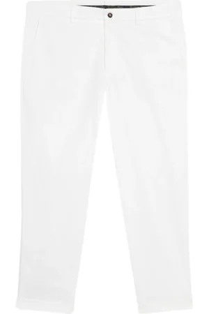 Brooks Brothers Bukser, Herre, Hvid, W33, Bomuld, Hvide Relaxed Fit Double Twisted Bomulds Chinos