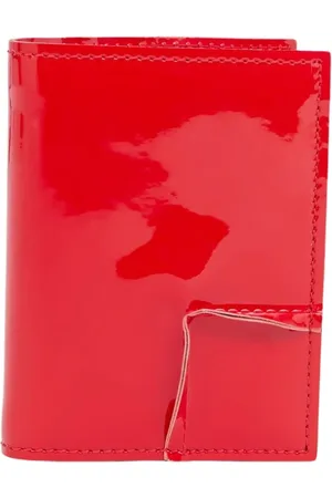 Comme des Garçons Tilbehør, Dame, Rød, ONE SIZE, Læder, Patent Læder Bi-Fold Wallet