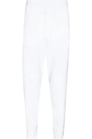 Dsquared2 Bukser, Herre, Hvid, XL, Bomuld, Ikoniske hvide bomulds joggingbukser