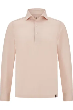 Boggi Milano Top, Herre, Lyserød, 2XL, Bomuld, Japansk Jersey Polo Shirt