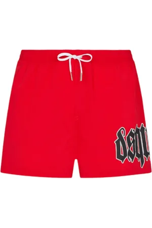 Dsquared2 Badetøj, Herre, Rød, XL, Nylon, Boxer Midi