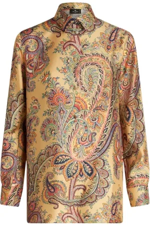 Etro Bluser & Skjorter, Dame, Flerfarvet, 2XS, Silkeskjorte